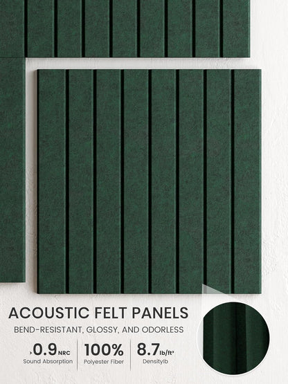 Bumusty Large Cork Board Alternative-48 x 36" Felt Bulletin Board Tiles, with 30 Pushpins, 70 Adhesive Tabs, Fine-Stripe 12-Pack, Cork Boards for Office Push Pin Board Felt Board-Oatmeal