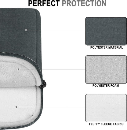 Laptop Sleeve 14 Inch, Water Resistant Traveling Computer Cover with Handle, Shockproof Protective Carrying Laptop Case Compatible for 14 Inch MacBook Air/Pro, HP, Dell, Asus, Lenovo, Black