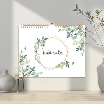 Habit Tracker Calendar- 12 Months Undated Daily, Weekly & Monthly Habit Tracker Journal, Writable Habits Track Calendar for Goal Setting, Boost Productivity, Workout Motivation & Self Care Tool