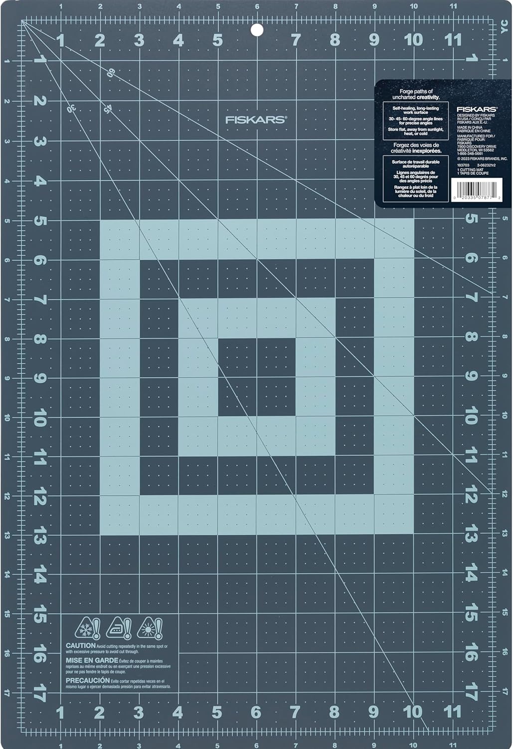 Fiskars Self Healing Cutting Mat with Grid for Sewing, Quilting, and Crafts - 18" x 24 Grid Lilac/Mountain Haze
