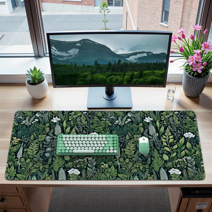 iCasso Desk Cover Mat, Office Mouse Pad, Desk Protector Mat, Extra Large Matt for Desktop,Anti-Slip XXL Big Mousepad with Stitched Edges for Computer Keyboard Retro Black - Colors B