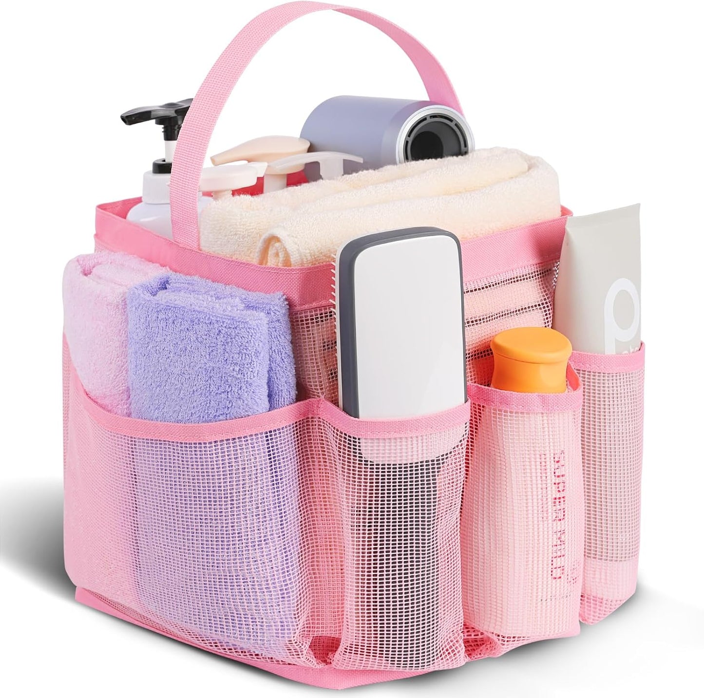 EUDELE Mesh Shower Caddy Portable for College Dorm Room Essentials, Shower Caddy Dorm with 8-Pocket Large Capacity for Beach, Swimming, Gym, Travel essentials