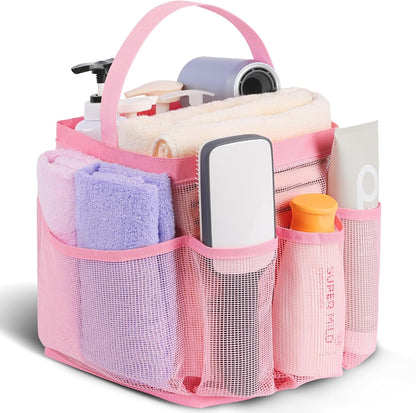 EUDELE Mesh Shower Caddy Portable for College Dorm Room Essentials, Shower Caddy Dorm with 8-Pocket Large Capacity for Beach, Swimming, Gym, Travel essentials