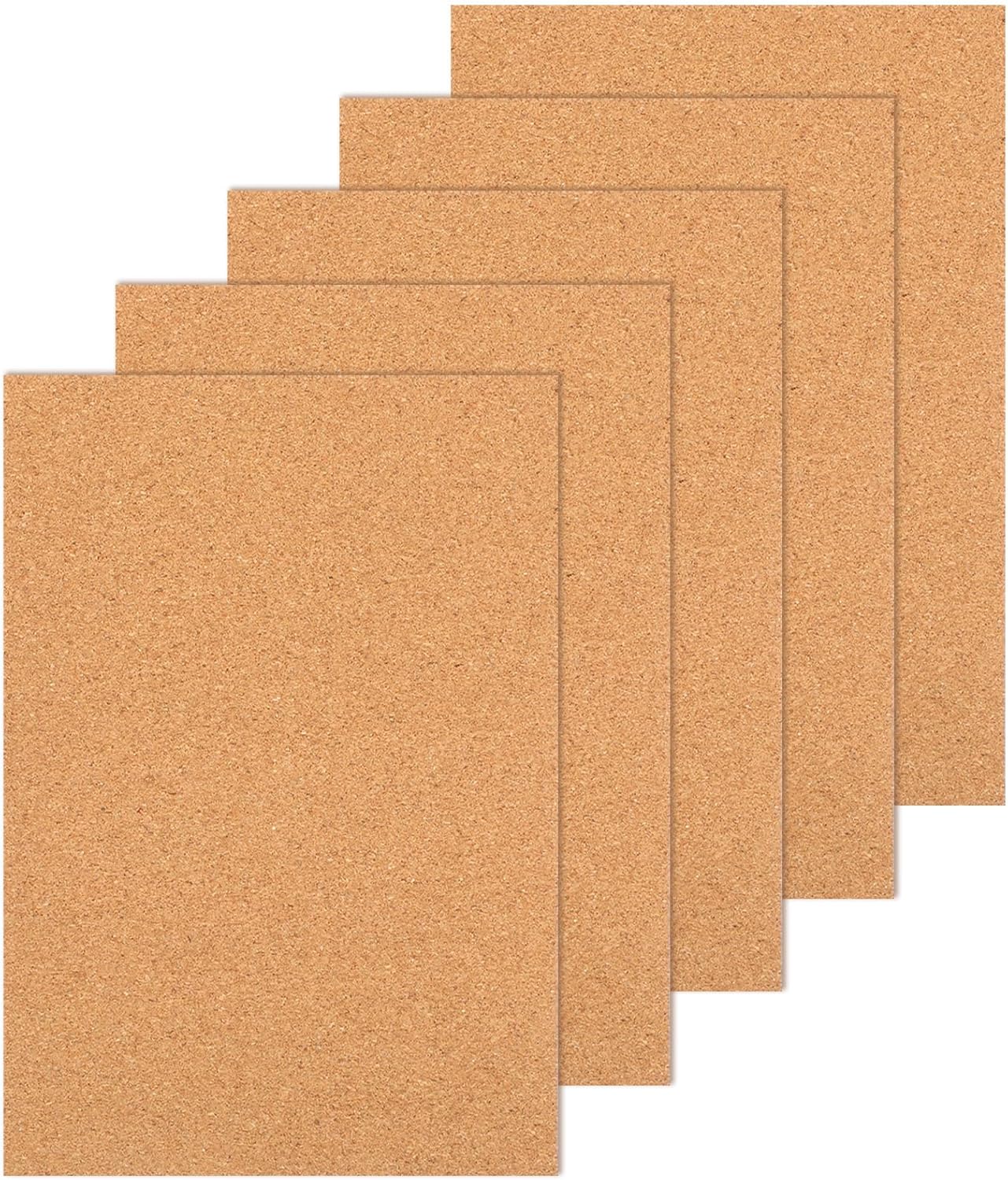 5 Packs Cork Board Tiles, Cork Bulletin Board Tiles for Walls Self-Adhesive Corkboards 12x8.3 Inches Bulletin Boards Squares for Home Office School Decor 1mm/0.04 Inches Thickness