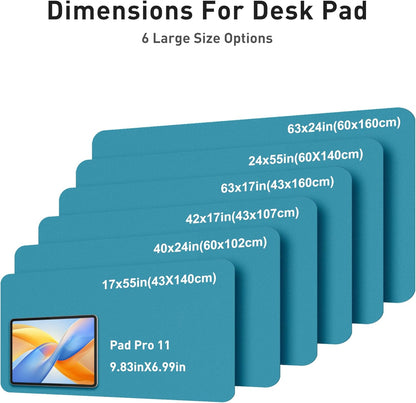 Aothia Non-Slip PU Leather Waterproof Laptop Desk Pad Protector, Blotter Mat, Writing and Mouse Pad for Office & Home, Beige, 23.6" x 13.7" - Colors B