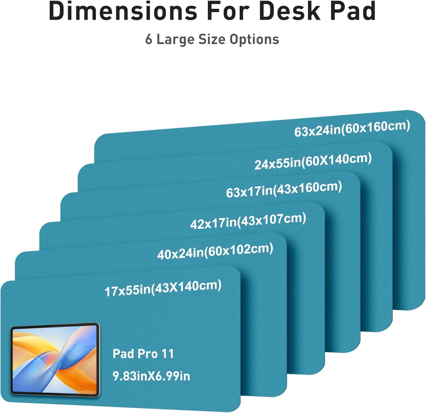 Aothia Leather Desk Pad Protector, Mouse Pad, Office Desk Mat, Non-Slip PU Leather Desk Blotter, Laptop Desk Pad, Waterproof Desk Writing Pad for Office and Home (Brown,23.6" x 13.7") - Colors B