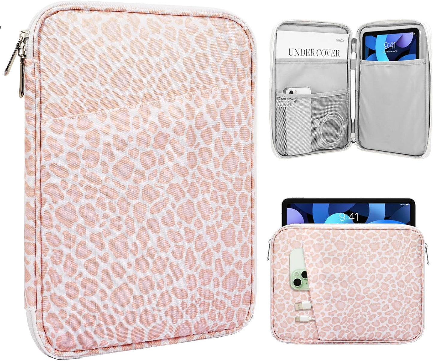 TiMOVO 9-11" Tablet Sleeve Bag for iPad 11-inch A16 2025, iPad 10.9"/10.2"| Air 11 Inch/5th/4th Gen. 10.9", Galaxy Tab A9+/A11Plus 11", Protective Bag with Pocket, Black
