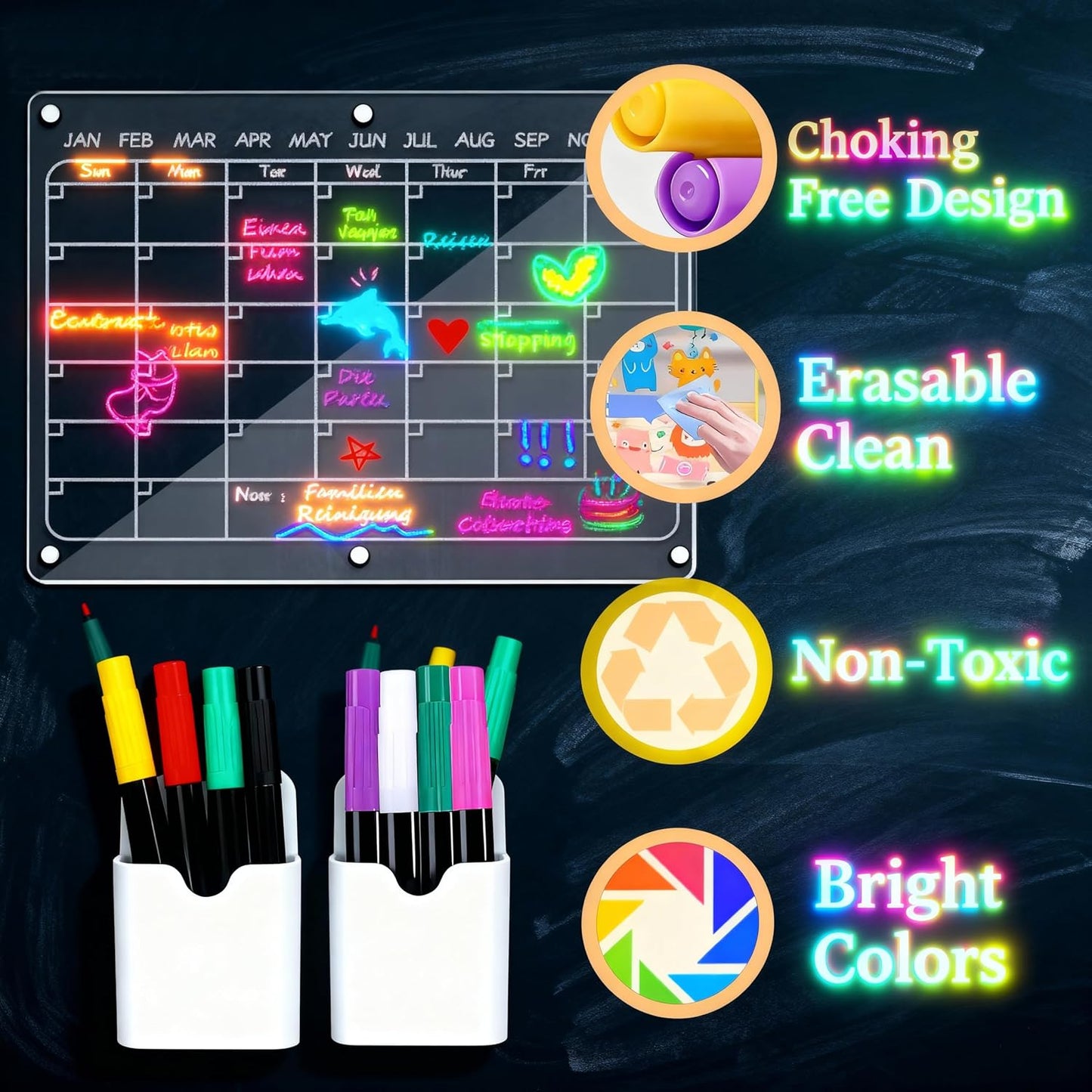 Led Drawing Board with 13 Light Effects, 17" Rechargeable Glow Doodle LED Note Board with Colors, Neon Light Up Drawing Tablet Gifts for Kids for Education Birthday Christmas Gift Ideas