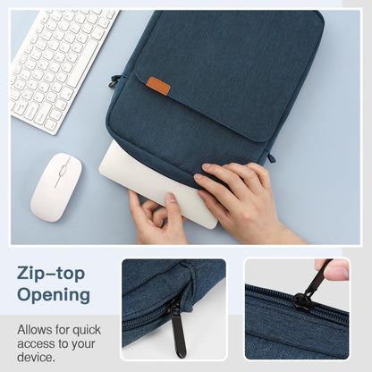 MoKo 13 Inch Tablet Sleeve Bag, Fits with 13 Inch New iPad Pro M5 & Air M4/M3, iPad Pro 12.9 M2&M1,Surface Laptop Go 12.4,Galaxy Tab S8+/S9+ 12.4,Handle Carrying Case with Shoulder Strap,Black &Gray