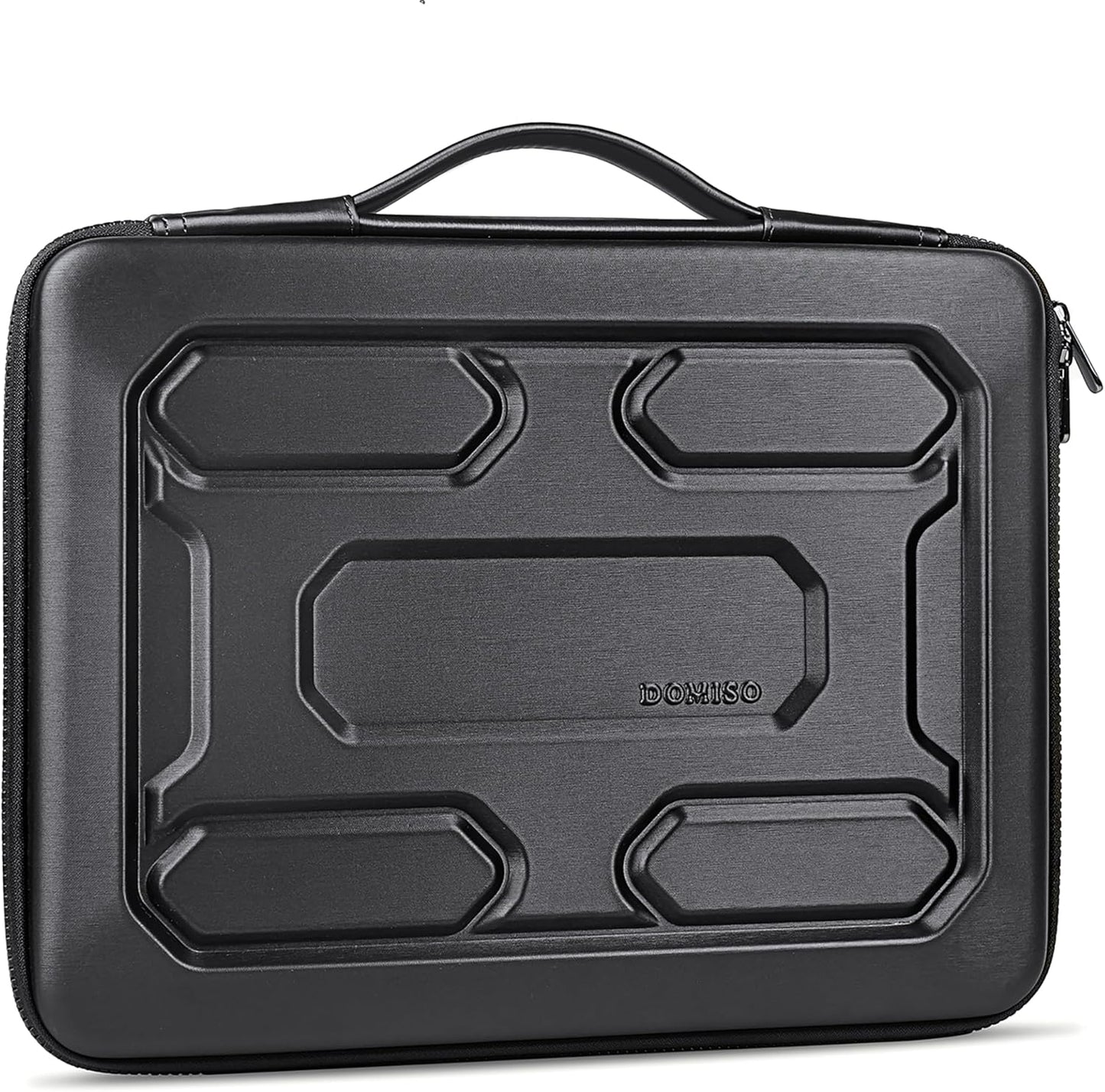 DOMISO 15.6 inch Laptop Sleeve with Handle Shockproof Computer Bag Waterproof EVA Protective Carrying Case for 15.6" Lenovo Yoga 720 IdeaPad 310 320 ThinkPad T570/Dell Inspiron 15/HP Envy 15, Black