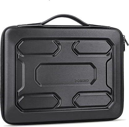 DOMISO 15.6 inch Laptop Sleeve with Handle Shockproof Computer Bag Waterproof EVA Protective Carrying Case for 15.6" Lenovo Yoga 720 IdeaPad 310 320 ThinkPad T570/Dell Inspiron 15/HP Envy 15, Black
