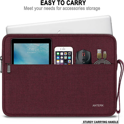 Laptop Sleeve 14 Inch, Water Resistant Traveling Computer Cover with Handle, Shockproof Protective Carrying Laptop Case Compatible for 14 Inch MacBook Air/Pro, HP, Dell, Asus, Lenovo, Black