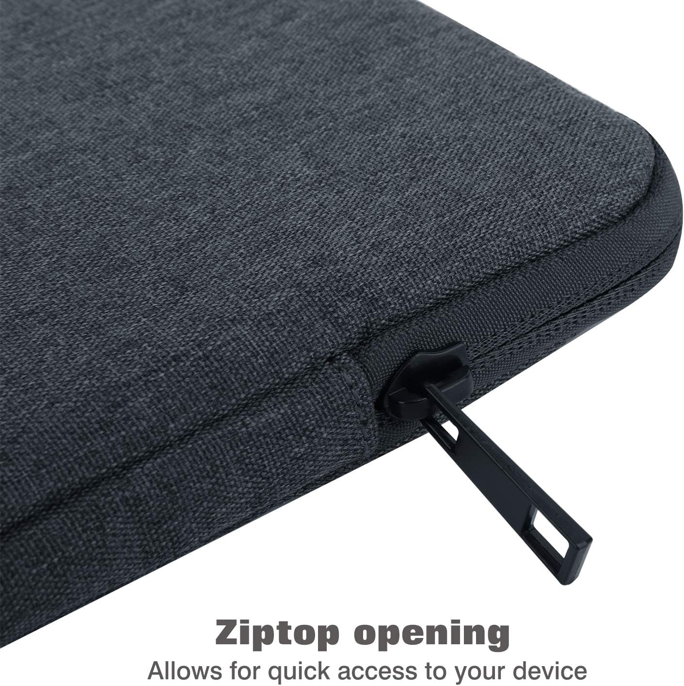 MoKo 7-8 Inch Tablet Sleeve Bag, Polyester Pouch Cover Case Fits iPad mini (A17 Pro) 8.3" 2024, iPad mini 6/5/4/3/2/1, Samsung Galaxy Tab S2 8.0, Tab A 8.0, ZenPad Z8s 7.9,Black