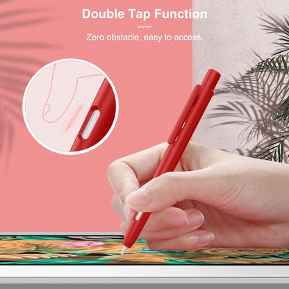 MoKo Holder Case Compatible with Apple Pencil 2nd Generation, Retractable Protective Apple Pencil Cover with Sturdy Clip, Hard PC Apple Pencil Case, Support Double-Tap, Dark Purple