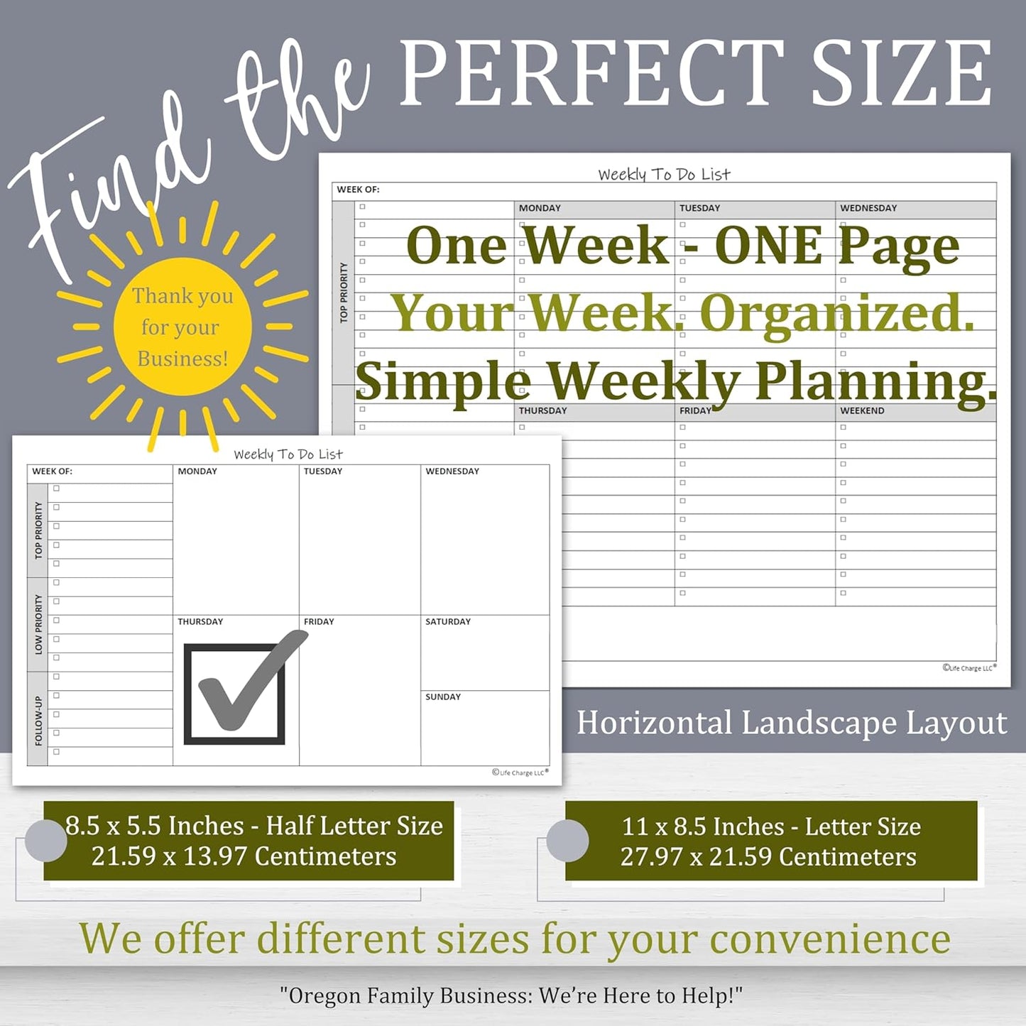 TO DO List Planner Notepad, 60 Page Planning Pad. Undated ToDo Checklist w/Priority & Note Sections. Organize & Track Projects, Clients or Daily Tasks. 8.5 X 11, A4 Tear Sheets.