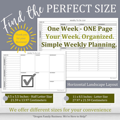 TO DO List Planner Notepad, 60 Page Planning Pad. Undated ToDo Checklist w/Priority & Note Sections. Organize & Track Projects, Clients or Daily Tasks. 8.5 X 11, A4 Tear Sheets.