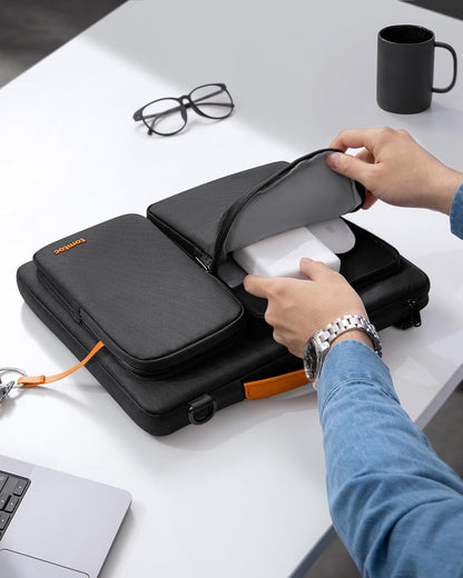 tomtoc 360 Protective Laptop Shoulder Bag for 16-inch MacBook Pro M5/M4/M3/M2/M1 Pro/Max 2026-2019, Water-resistant Sleeve for Dell XPS 15 Surface Book 3 The New Razer Blade 16