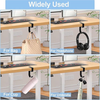 2PCS Purse Hook for Table - Heavy Duty Purse Hanger for Table High-Strength Alloy Materials Purse Holder for Desk Can Hook Bags, Umbrellas, Keys, Cups and Headphone