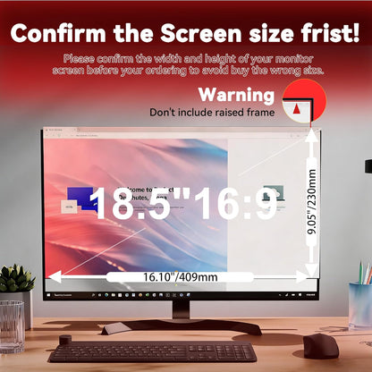 [2-Pack] 24 Inch Computer Privacy Screen Filter (16:9 Aspect Ratio) - Removable, Anti Glare & Blue Light Blocking, Compatible with HP Dell ASUS Acer Samsung Monitors