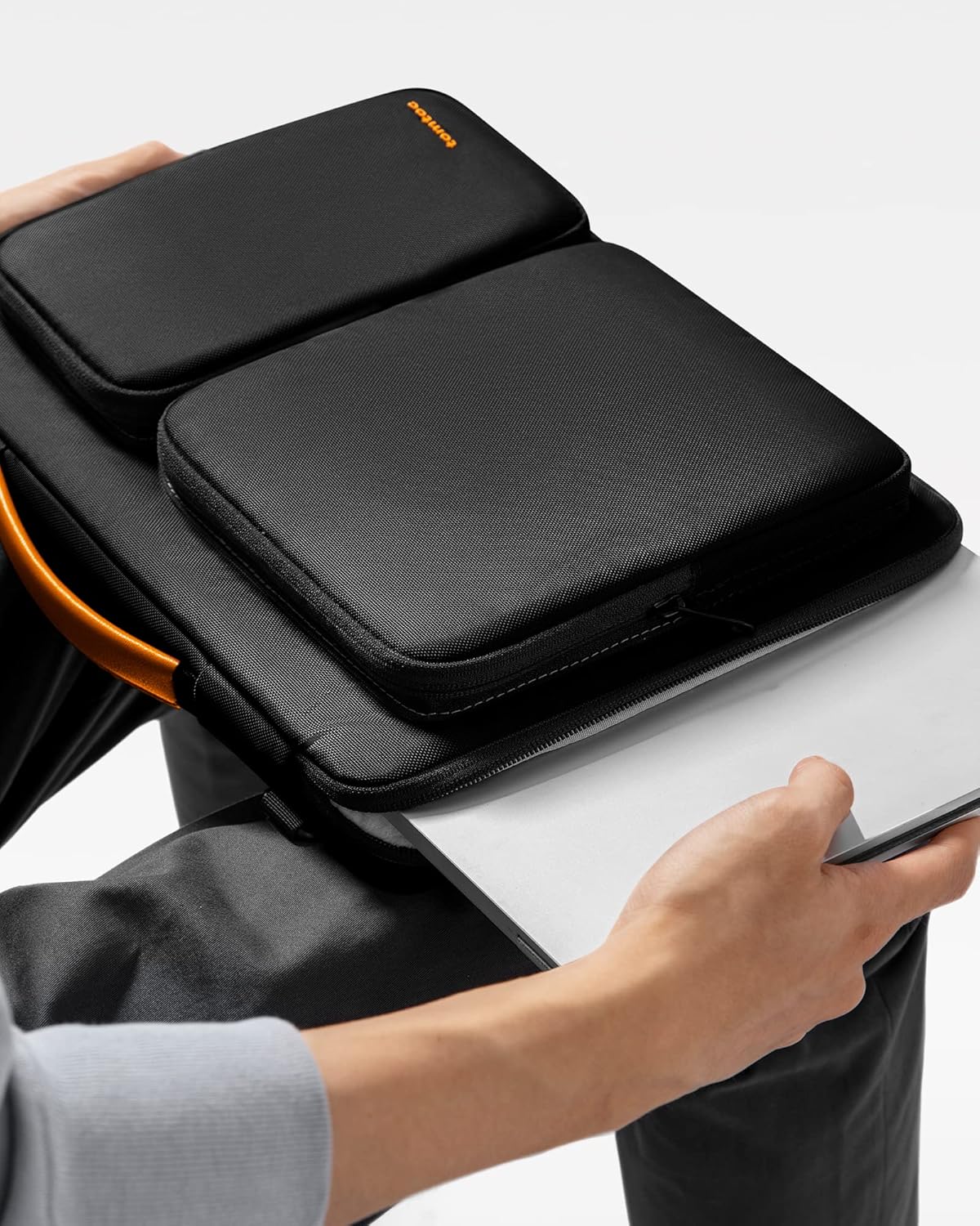 tomtoc 360 Protective Laptop Shoulder Bag for 16-inch MacBook Pro M5/M4/M3/M2/M1 Pro/Max 2026-2019, Water-resistant Sleeve for Dell XPS 15 Surface Book 3 The New Razer Blade 16