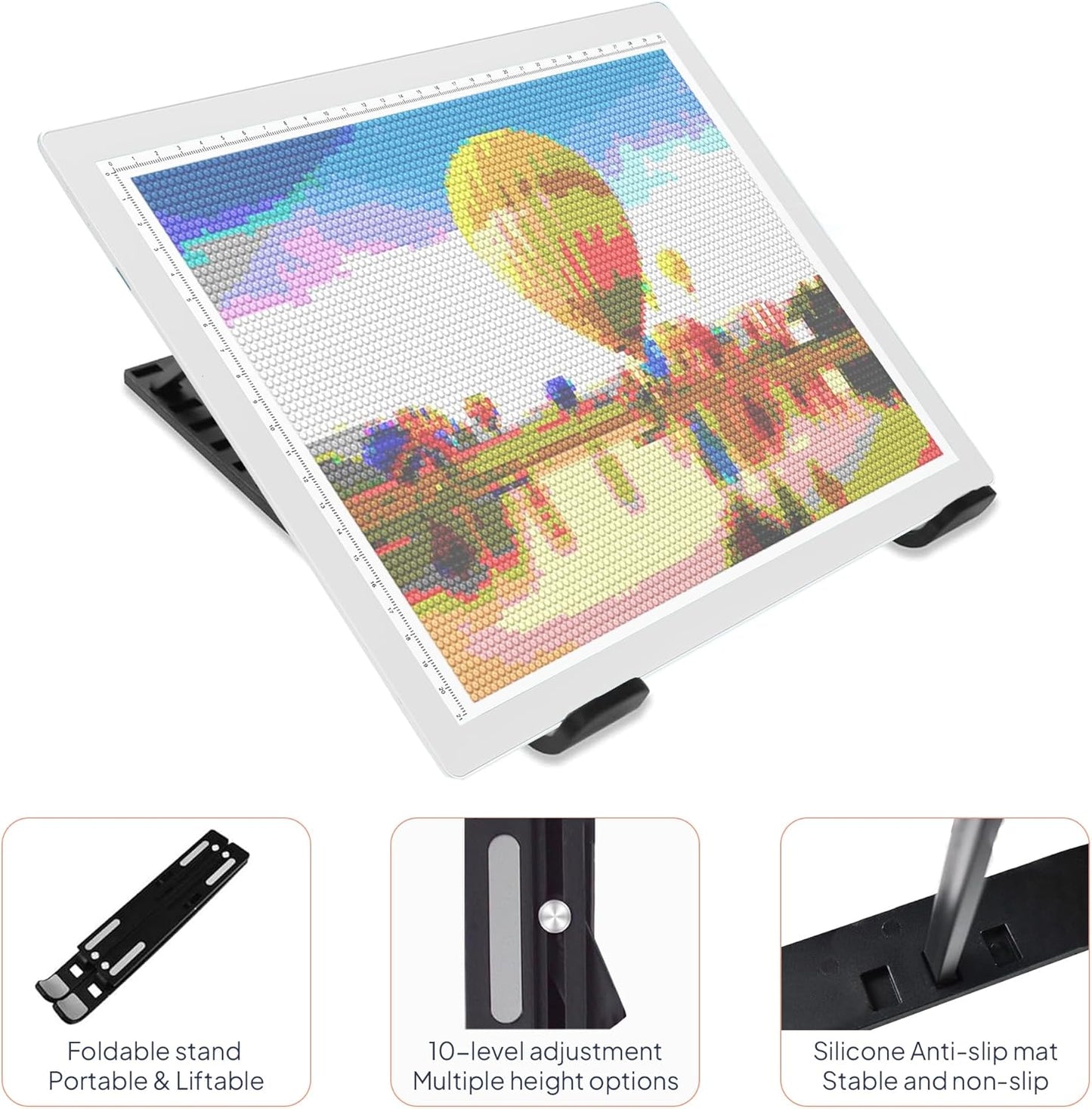 iVyne Rechargeable A4 Light Pad for Tracing & Weeding - LED Light Board for Weeding Vinyl - for Cricut Vinyl Weeding Tools - Ultra-Thin & Portable - Perfect for Artists & Crafters - Pink