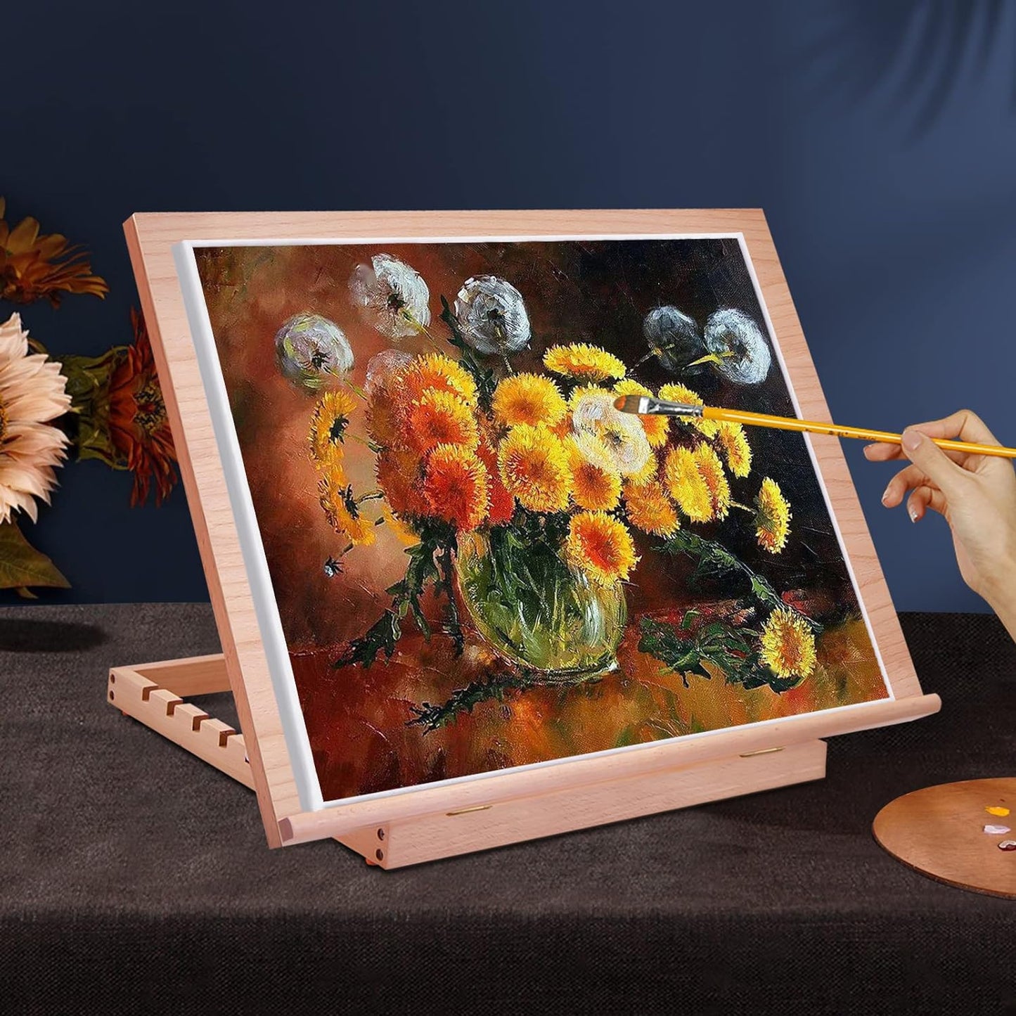 Tabletop Easel A3 Painting Easel with Smooth Surface, Adjustable Angle Art Easel for Artists, Children, Beginners & Student