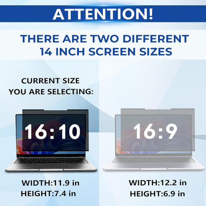 Magnetic Laptop Privacy Screen 15.6 Inch 16:9, Removable Computer Privacy Filter Shield and Anti Glare Blue Light Screen Protector, Compatible with HP Dell Acer Asus Samsung Lenovo ThinkPad