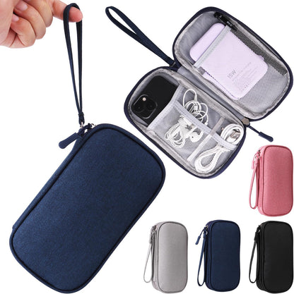 Universal Cable Organizer - Electronics Accessories Bag for Charger, Phone, Memory Cards & Travel Gadgets (Black)