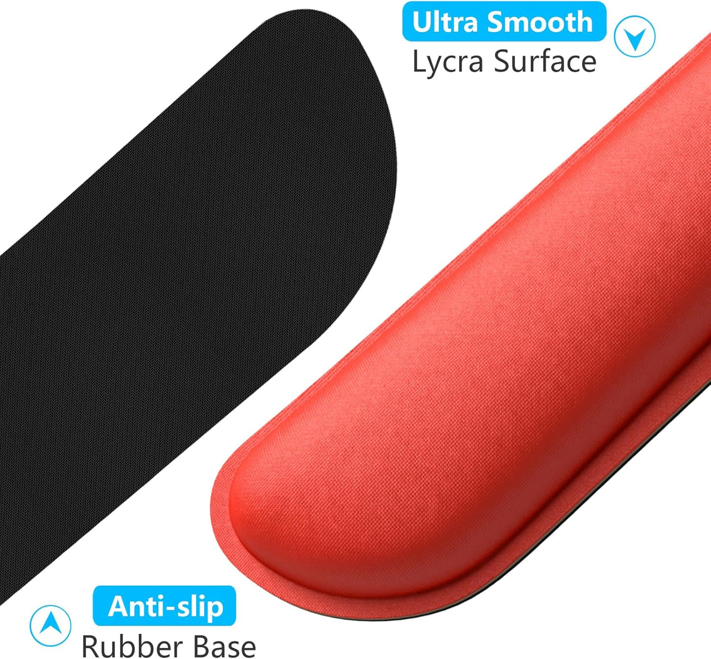 Dapesuom Enlarge Keyboard Wrist Rest, Memory Foam Keyboard Wrist Cushion for Computer Desk Mats Support, Pain Relief Ergonomic Mouse Pad Rests with Non-Slip Base for Gaming, Laptop, Radiant Orchid