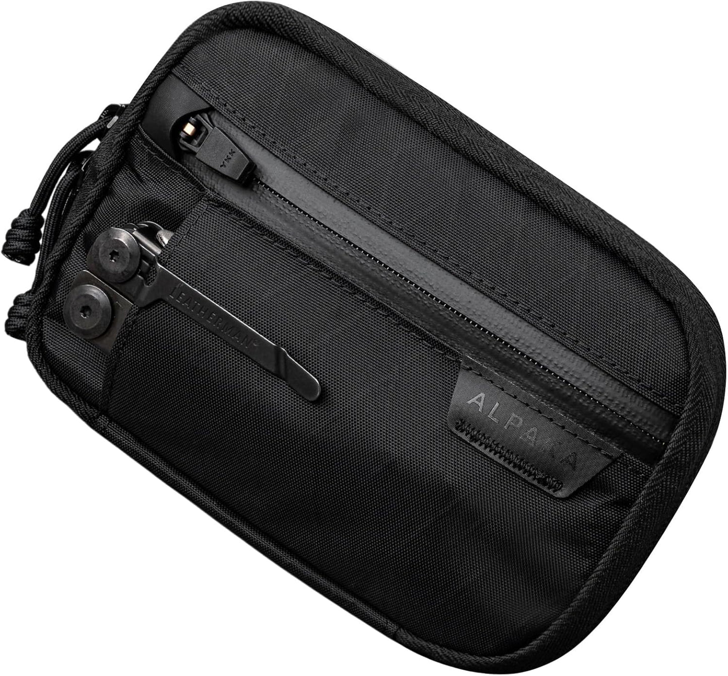 ALPAKA Admin Pouch Pro EDC Organizer - Small Tool Pouch with Smooth Zipper, Weatherproof Storage for Electronics, Cables, Travel Accessories - Black Axogrid 300D Fabric