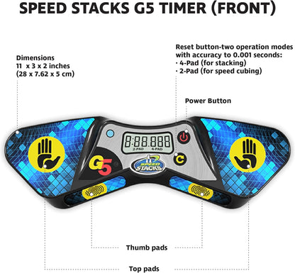 Speed Stacks G5 Timer | Official Sport Stacking and Cubing Association Timer | Accuracy to 0.001 Seconds, Batteries Included