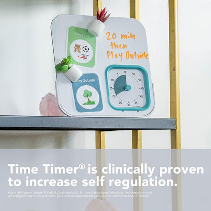 TIME TIMER MOD with Dry Erase Board — 60-Minute Visual Countdown Timer with Magnetic Whiteboard — for Notes, Chores, Classroom and Office Reminders, Visual Schedules, for Kids and Adults (Blue)