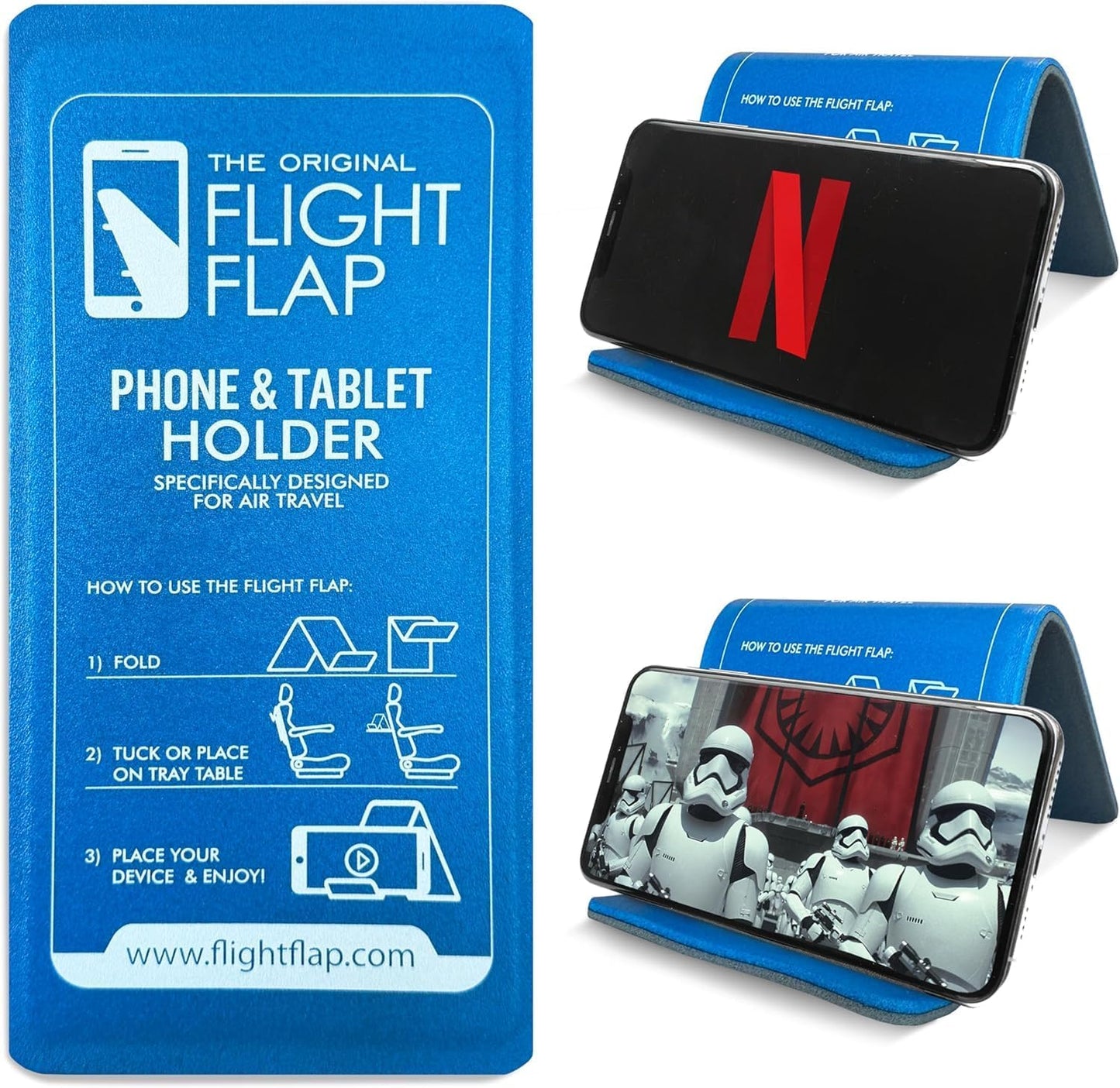 Flight Flap Airplane Phone Holder, Flexible Cell Phone Holder, Folding Cellphone Stand for Desk, Bed, Office, Treadmill - Airplane Gadgets for Long Travel Accessories - Plane Essentials (Green)