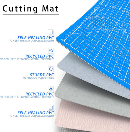 DIYSELF Cutting Mat 12in×18in, Cutting Mats for Crafts, Self Healing Cutting Mat A3, Fabric Cutting Mats Double Side for Sewing, Quilting, Craft Mat for Desktop, Matting & Mounting Materials