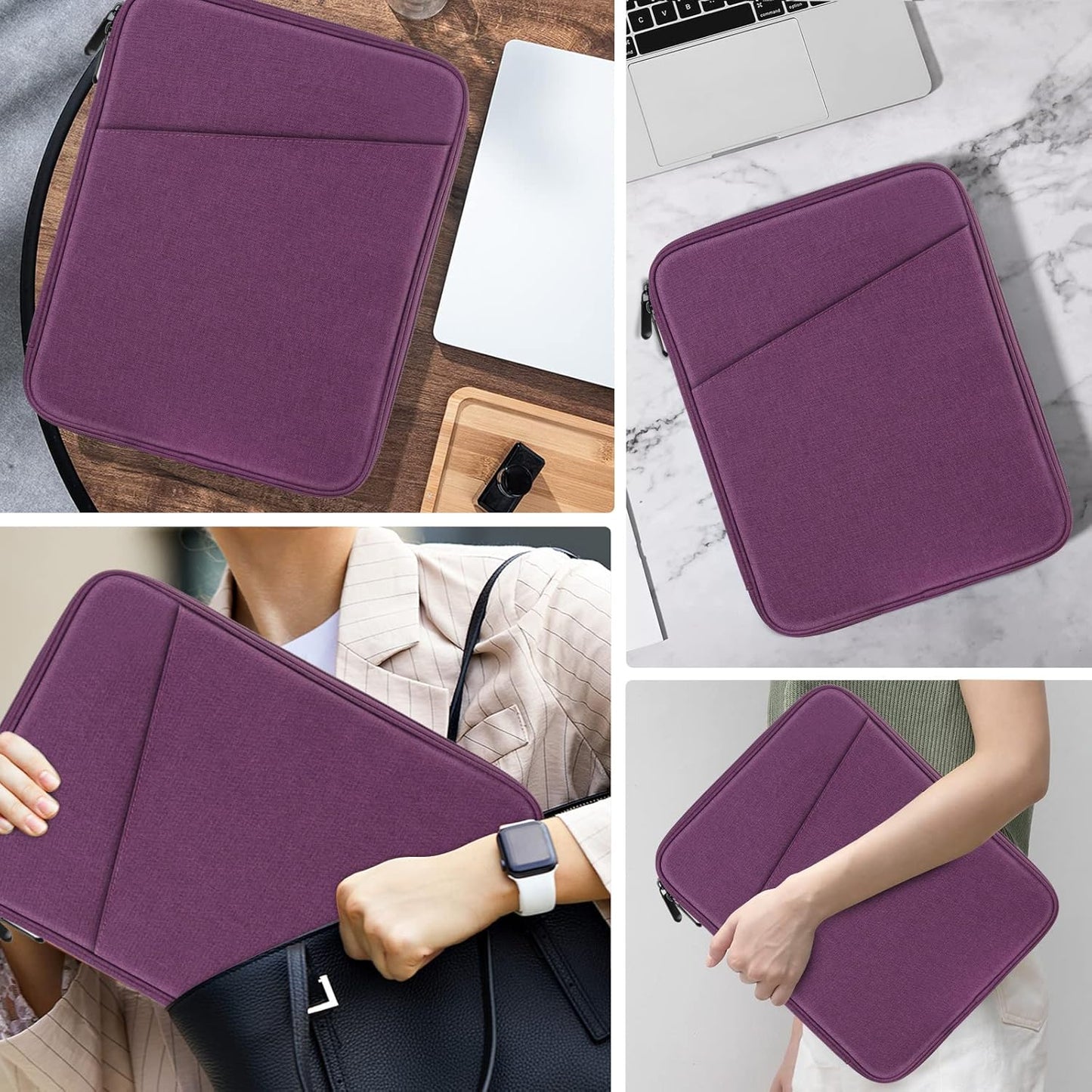 MoKo 9-11 Inch Tablet Sleeve Case, Fits New 11inch iPad Air M4/Pro M5, iPad A16 11", i-Pad 10/9/8/7th/Air 5/4th 10.9"/10.2", Tab S9/S8 11", Protective Bag Carrying Case with Pocket, Dark Gray