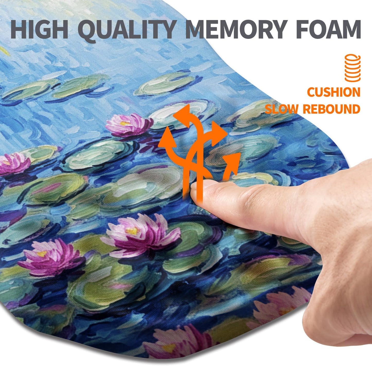 Ergonomic Slope Mouse Pad Wrist Support, Wrist Rest Mousepad for Carpal Tunnel Pain Relief with Massage Bulge and Slow Rebound Memory Foam (12x8 inch, Black)