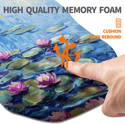 Ergonomic Slope Mouse Pad Wrist Support, Wrist Rest Mousepad for Carpal Tunnel Pain Relief with Massage Bulge and Slow Rebound Memory Foam (12x8 inch, Black)