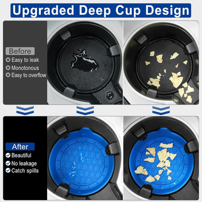 SINGARO Car Cup Holder Coaster, Silicone Cup Holder Insert, Universal Non-Slip Cup Holders, Car Accessories Interior for Women and Man Interior Sets 4 Pack Black