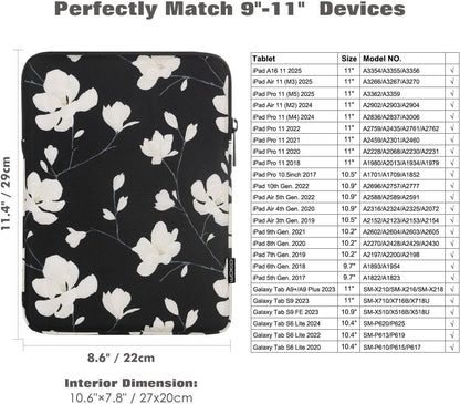 MoKo 7-8 Inch Tablet Sleeve Bag, Polyester Pouch Cover Case Fits iPad mini (A17 Pro) 8.3" 2024, iPad mini 6/5/4/3/2/1, Samsung Galaxy Tab S2 8.0, Tab A 8.0, ZenPad Z8s 7.9,Black