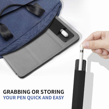 2 Pack Pencil Holder for Apple Pencil 1st 2nd Generation, YUOROS Adhesive Pencil Sleeve for iPad iPad 9th/8th Gen, Tablet Stylus Surface Pen (Black, Black)