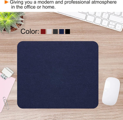 PATIKIL 9"x8" Mouse Pad, Felt Dual Side Soft Desk Pad Writing Mat for Office Home, Light Gray
