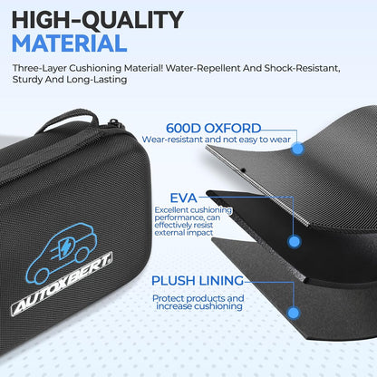 NACS to CCS1 Adapter Storage Case for Tesla 8.46"x4.92" EVA Charger Adapter Case Cover Protective Bag Compatible with Tesla Ford Hyundai Kia GM Supercharger Adapter NACS to CCS1 Fast Charge
