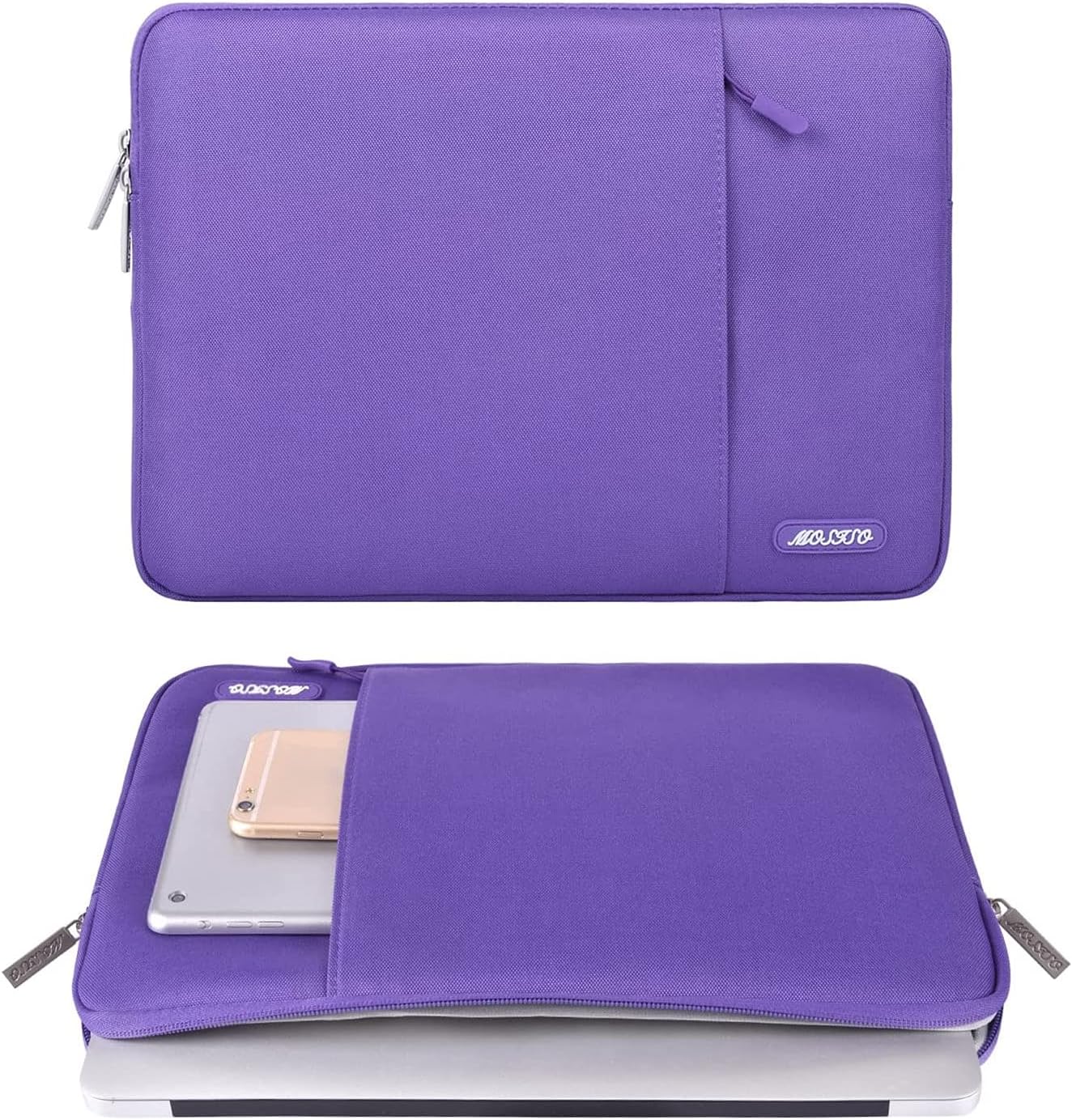 MOSISO Laptop Case 15 inch, 15 inch Laptop Sleeve Compatible with MacBook Air M5 A3448 M4 A3241 M3 A3114 M2 A2941 2026-2023, Dell XPS, Polyester Vertical Computer Sleeve Bag with Pocket, Black - Colors A