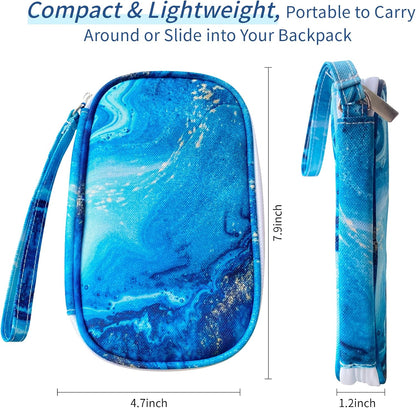 Electronics Organizer Travel Case, Cable Organizer Travel Essentials Tech Pouch,Suitable for Charger, Cable, Phone，Flash Drive,Bohemian leaves