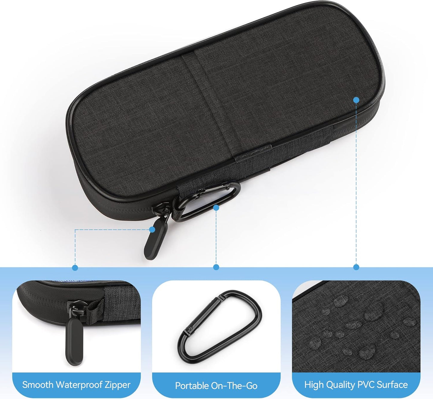 Gelozid Insulin Pen Cooler Travel Case Diabetic Medication Insulated Cool Organizer with 2 Reusable Ice Packs for Insulin Pen and Other Diabetic Supplies, for the Daily Life and Trip(Black)
