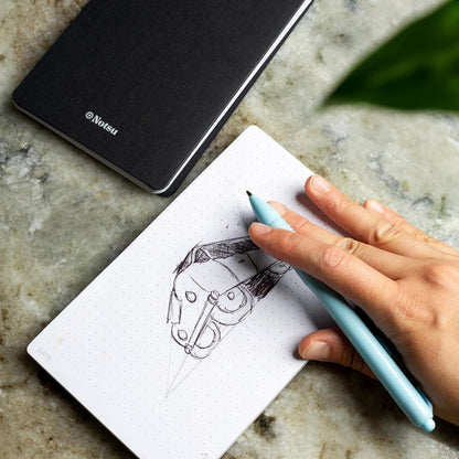 Notsu Dot Grid Desk Notepad 2 Pack | Minimalist Dotted Memo Mouse Pads with Premium Thick Paper, Small 5.5" x 8.5"
