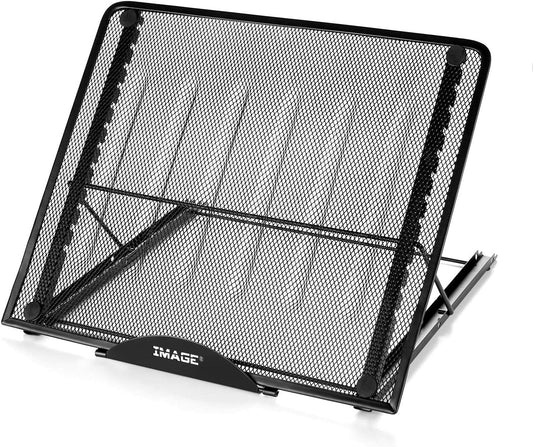 IMAGE Laptop Stand, A3 Large Version Foldable Portable Ventilated Desktop Laptop Stand Holder, Adjustable 12 Angle Points Stand, Compatible with 10" ~ 17" Notebooks, LED Light Box Pad
