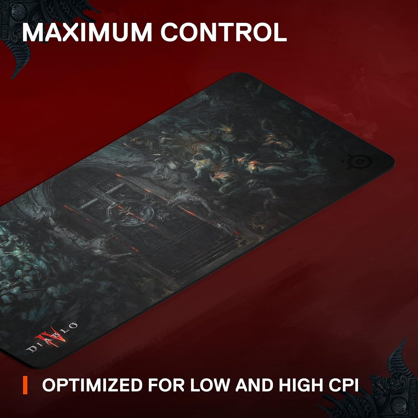 SteelSeries QcK Gaming Mouse Pad - XXL Cloth - Peak Tracking and Stability - Esports Mousepad - Never-Slip - Full Desk Coverage