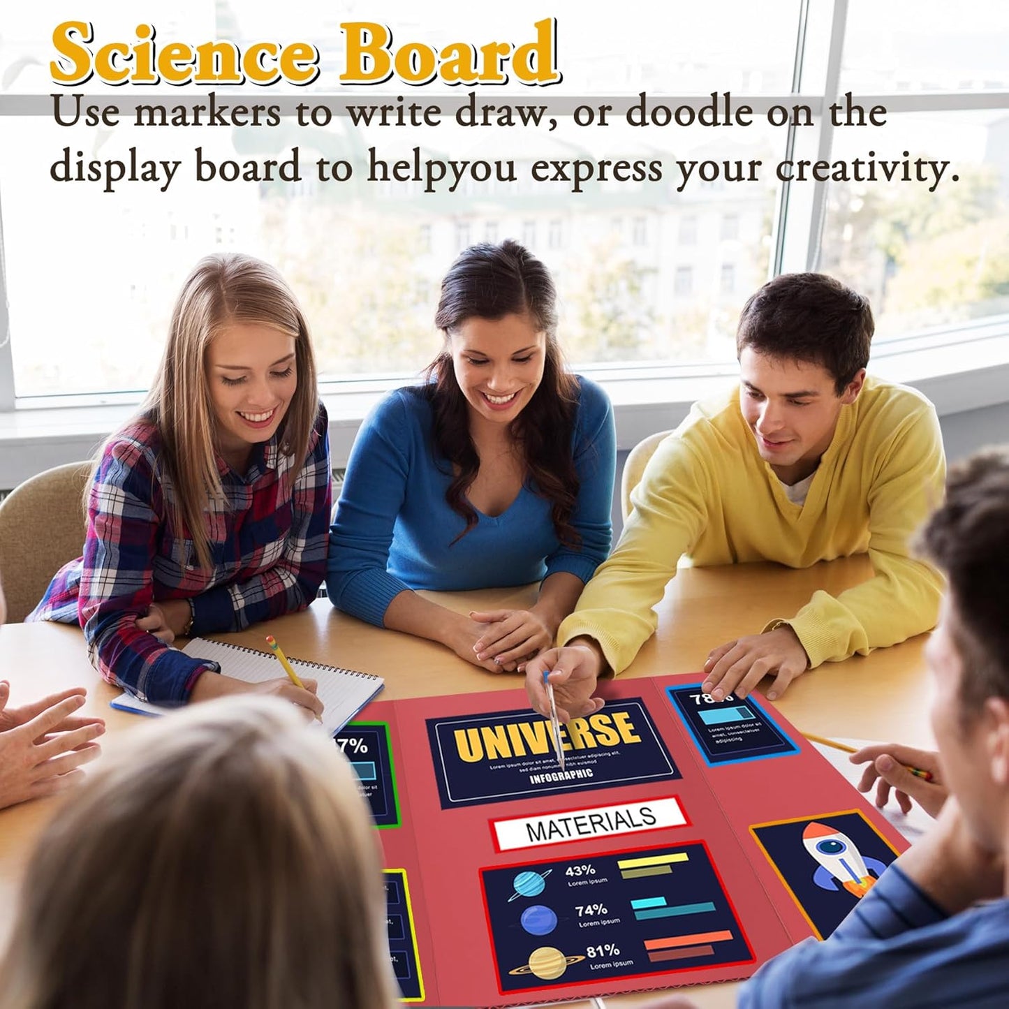 AKONEGE 3Pcs Small Trifold Poster Board, 21 x 14 inches White Tri Fold Poster Boards Corrugated Presentation Board Science Fair Display Boards for School Fun Projects, Exhibitions and Business
