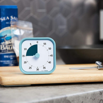 Time Timer MOD 60-Minute Visual Timer, Home Edition, Silent Operation, Study Tool for Homeschool and Office Use (Lake Day Blue)